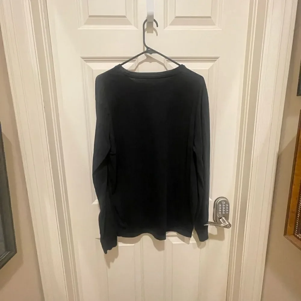 Polo Size L Long Sleeve Black Tee with Red Polo